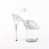 Pleaser - FLAMINGO808PREMRSN Sandaal met enkelband, Paaldans schoenen - Transparant/Zilverkleurig Product image